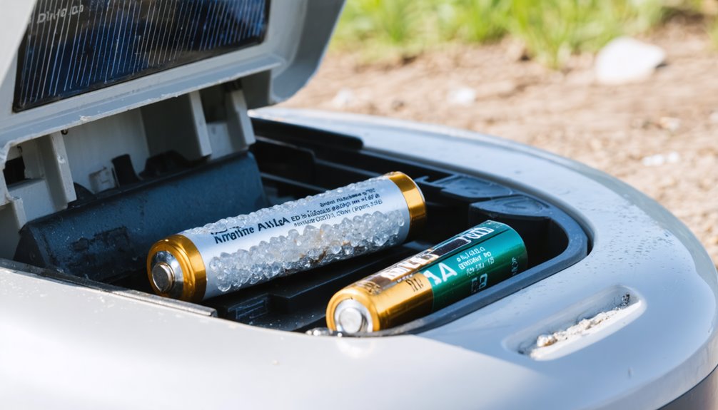 regular batteries damage solar lights