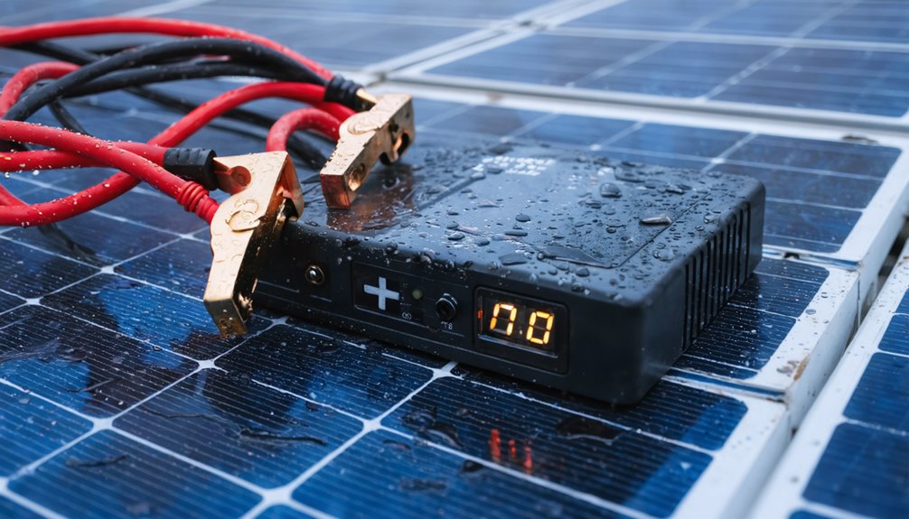 solar panel battery connection