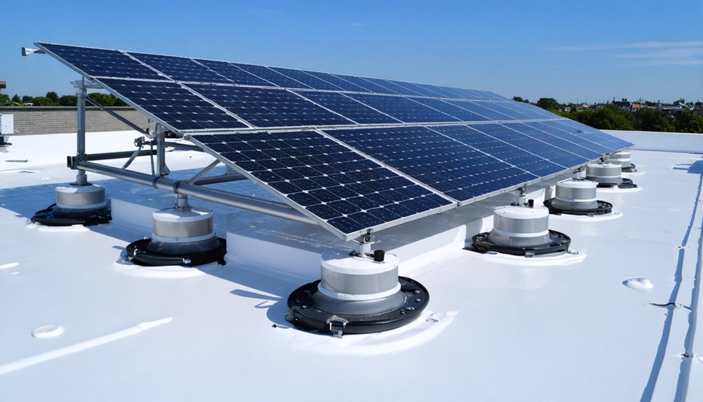 flat roof solar installation